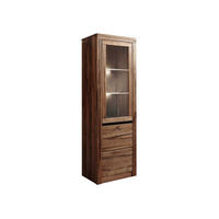 VITRINE Wild-/Zerreiche 62x42x191 Tabacco brown geölt MONTREUX #320 - Braun, Holz (62/191/42cm) - Massivmoebel24