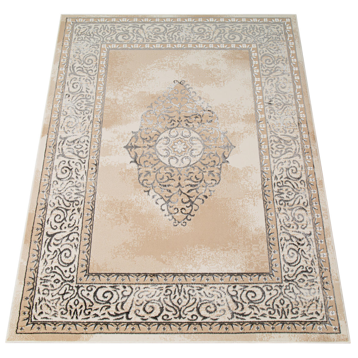 TEPPICH ARES Grau Beige 300/400 cm - Beige/Grau, Kunststoff (300/400cm) - Tapiso