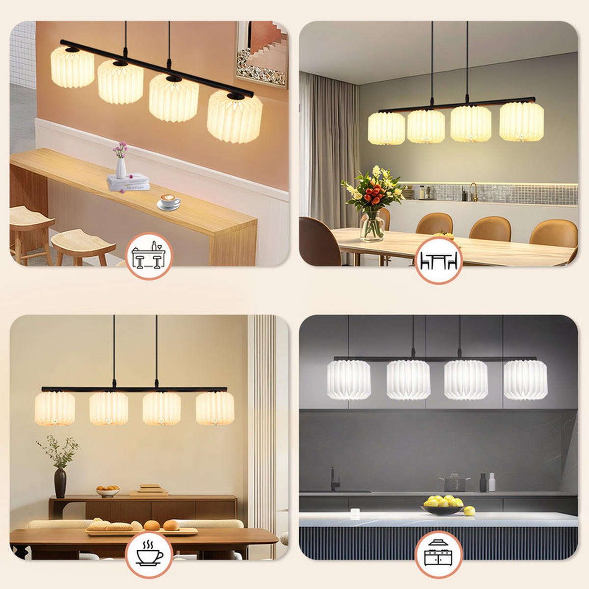PENDELLEUCHTE Ferdez II 78/14.5/143cm - Weiß, Metall (78/14.5/143cm) - Nettlife