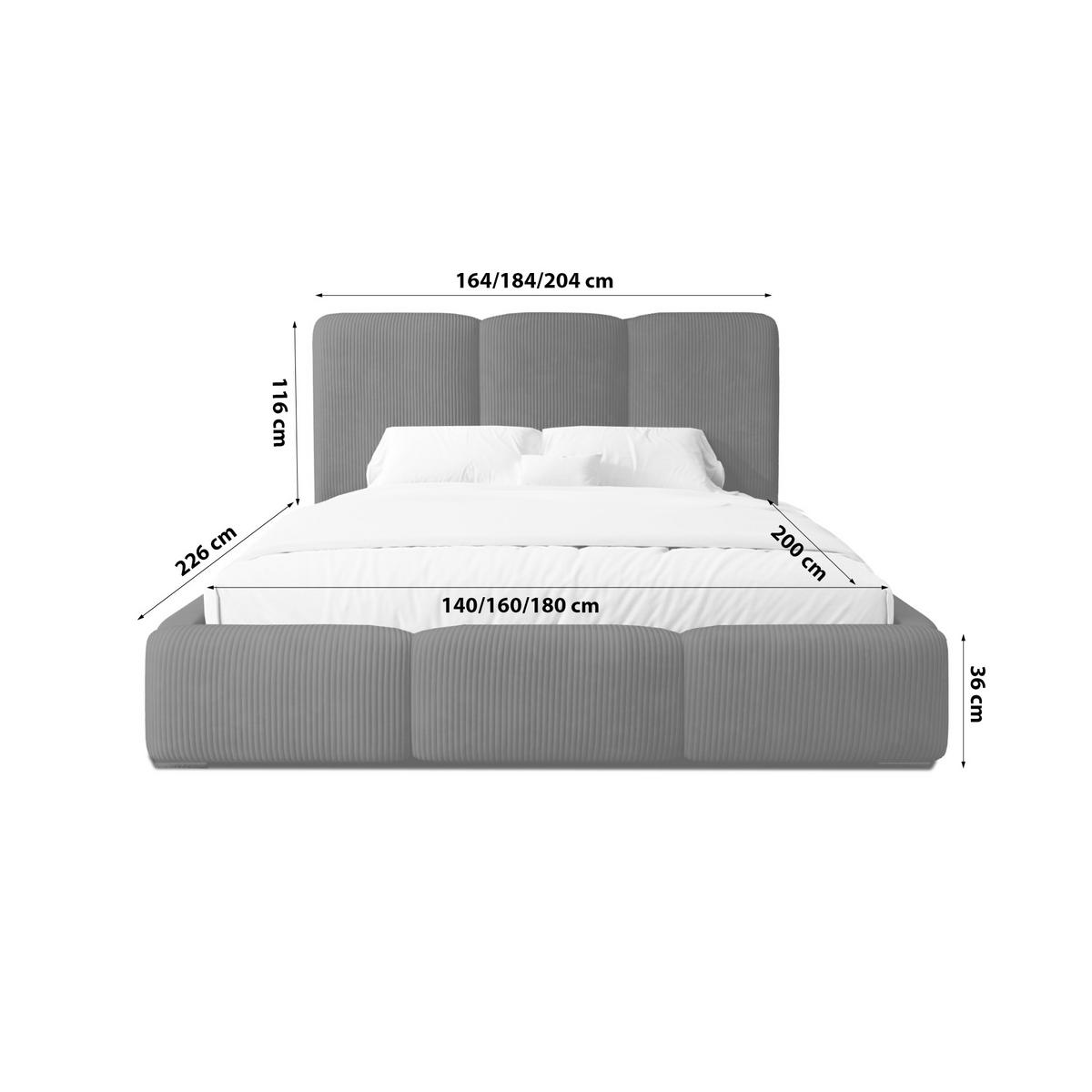 POLSTERBETT Doppelbett Walmer 180x200 cm Schwarz - Schwarz, Textil (180/200cm) - Fedve