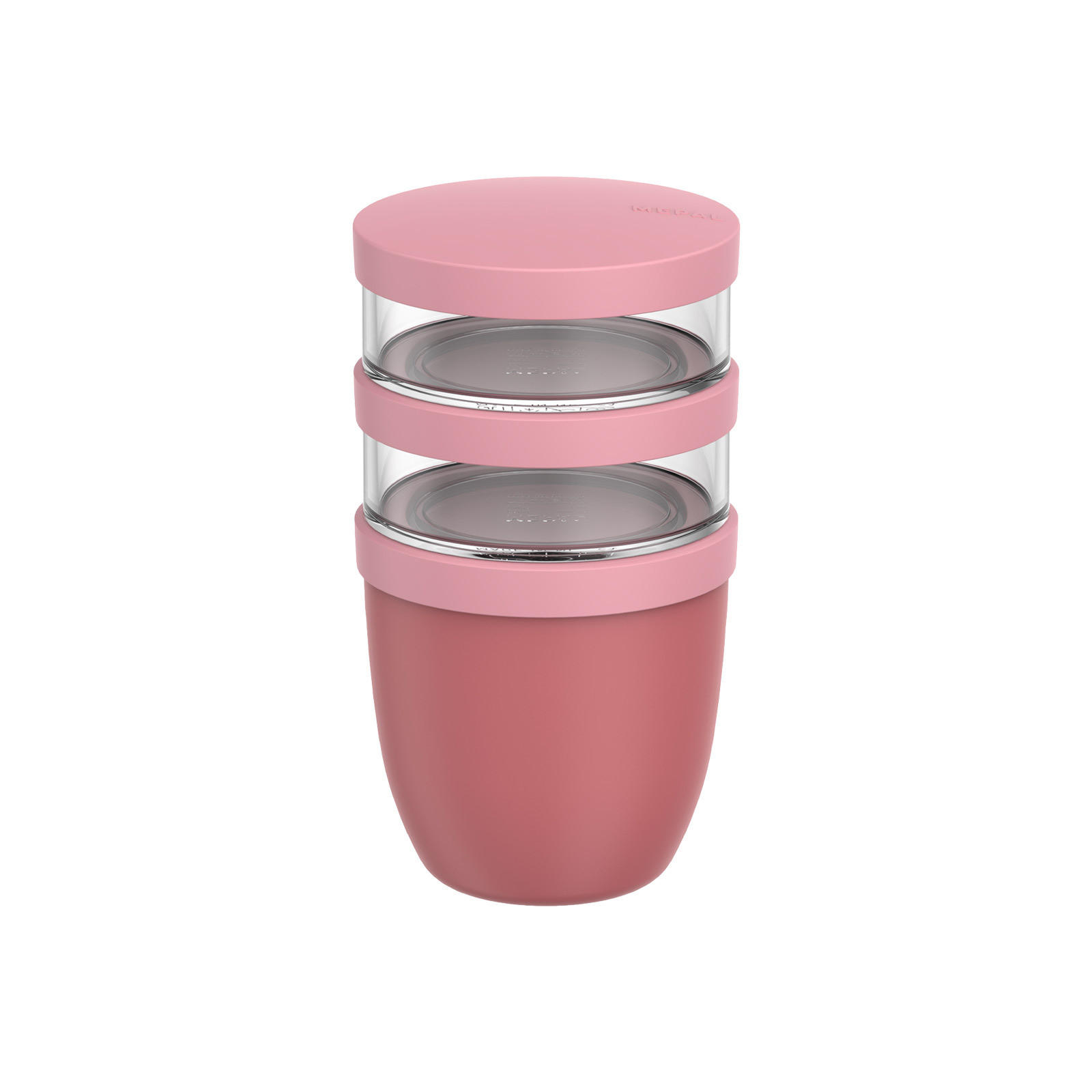 LUNCHPOT Ellipse Vivid Mauve 500 ml + 2x 200 ml - Altrosa, Kunststoff (10.7/20/10.7cm) - Mepal