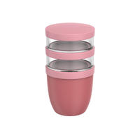 LUNCHPOT Ellipse Vivid Mauve 500 ml + 2x 200 ml - Altrosa, Kunststoff (10.7/20/10.7cm) - Mepal