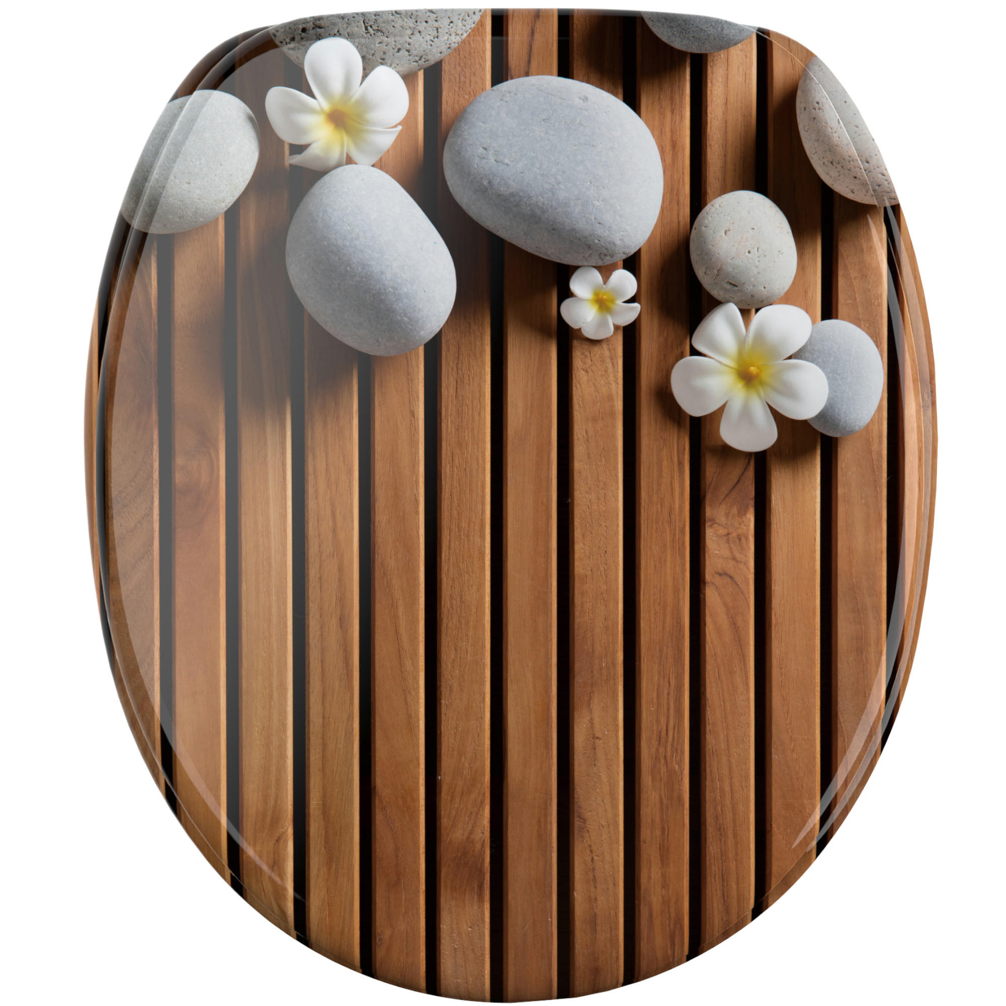 WC Sitz mit Absenkautomatik Zentara - Braun, Holzwerkstoff (38/6/47cm) - Sanilo