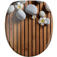 WC Sitz mit Absenkautomatik Zentara - Braun, Holzwerkstoff (38/6/47cm) - Sanilo