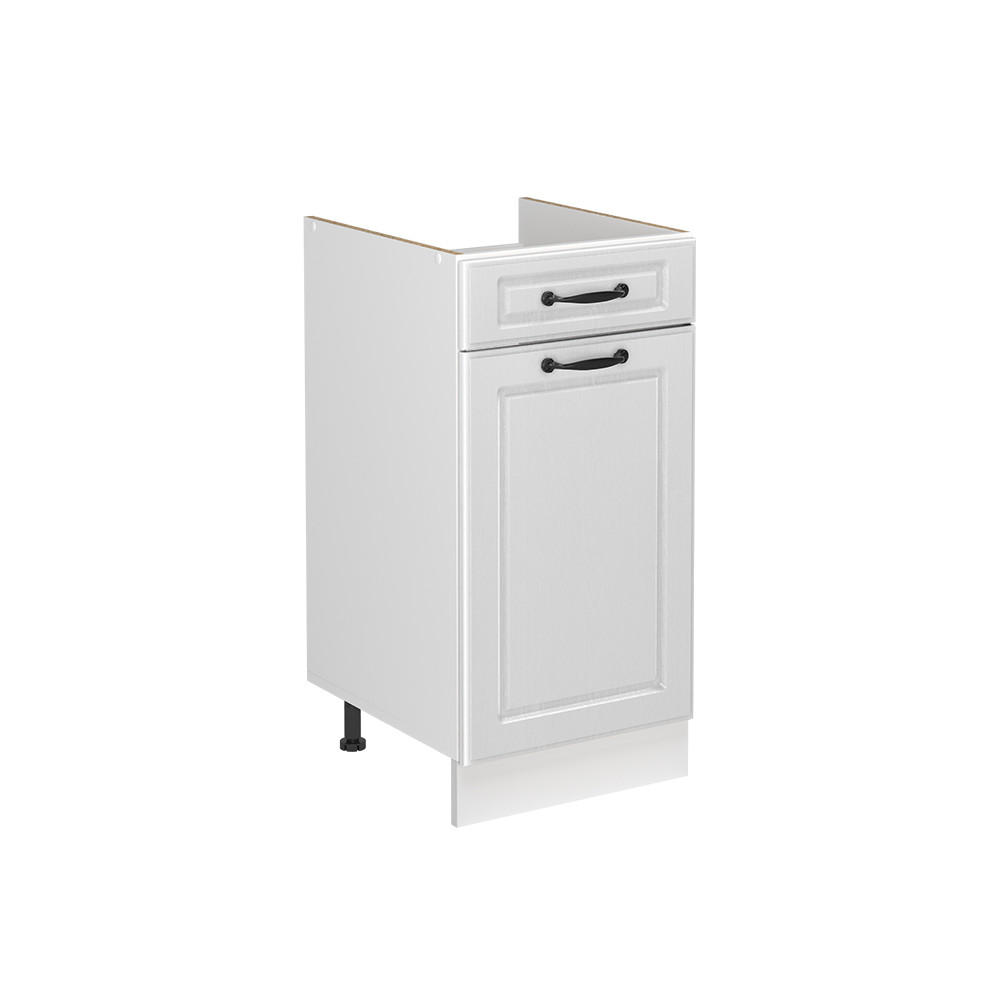 SPÜLENUNTERSCHRANK R-Line, Weiß Landhaus/Weiß, 40 cm ohne Arbeitsplatte - Weiß, Holzwerkstoff (40/81.6/46cm) - Vicco