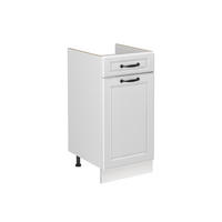 SPÜLENUNTERSCHRANK R-Line, Weiß Landhaus/Weiß, 40 cm ohne Arbeitsplatte - Weiß, Holzwerkstoff (40/81.6/46cm) - Vicco