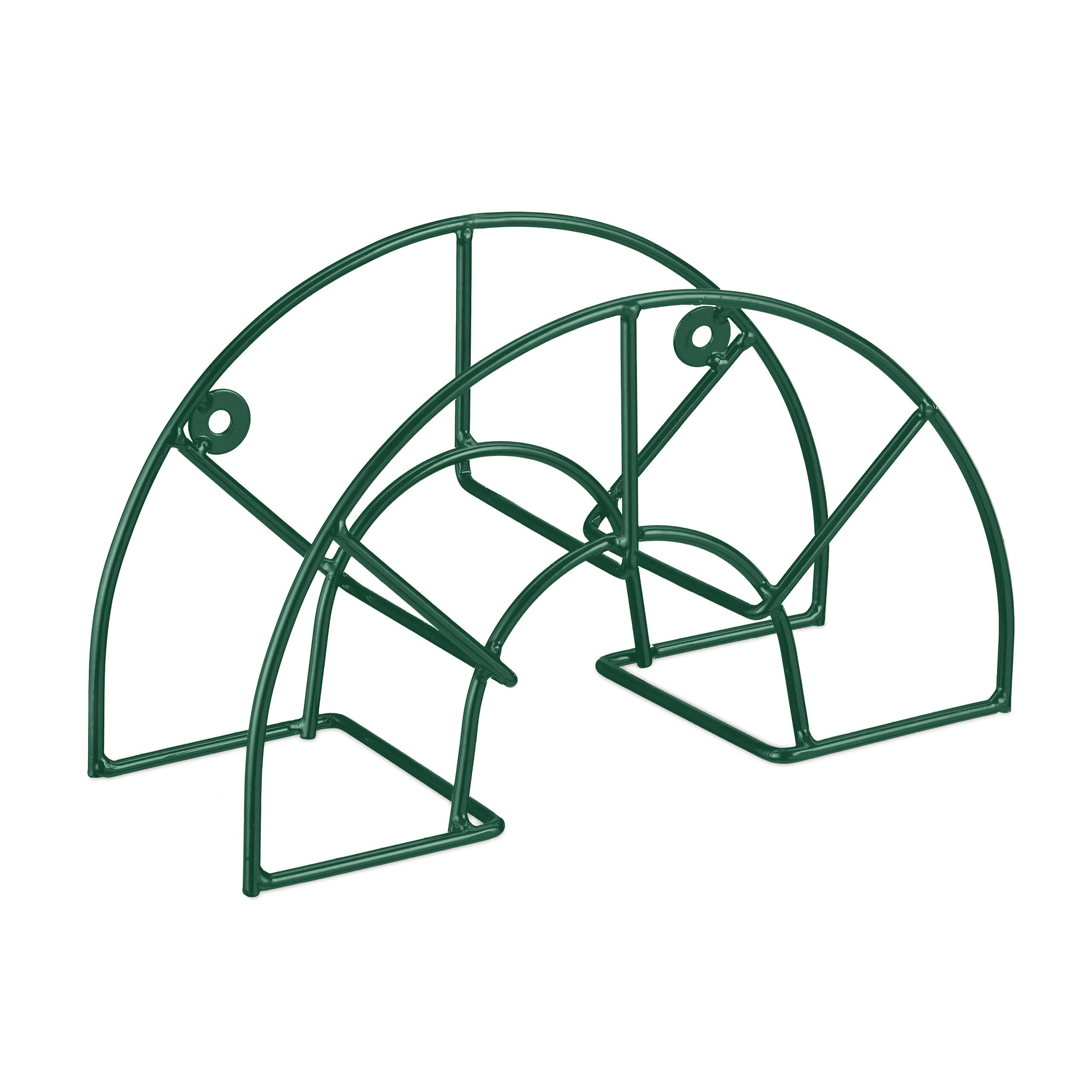 SCHLAUCHHALTER - Dunkelgrün, Metall (30.5/19/13.5cm) - Relaxdays