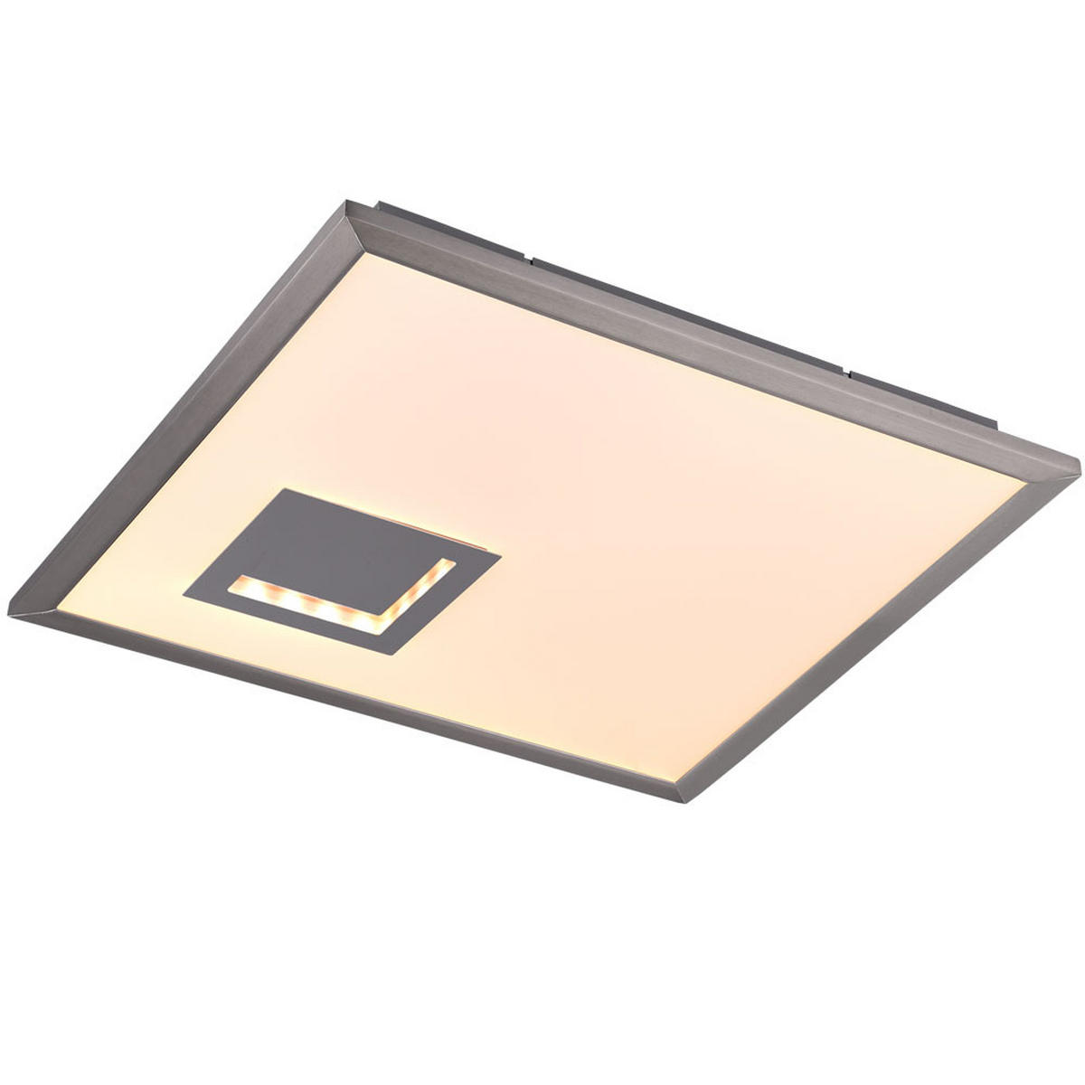 LED DECKENLEUCHTE PORTLAND Silber - Silberfarben, Metall (45/45/4cm)
