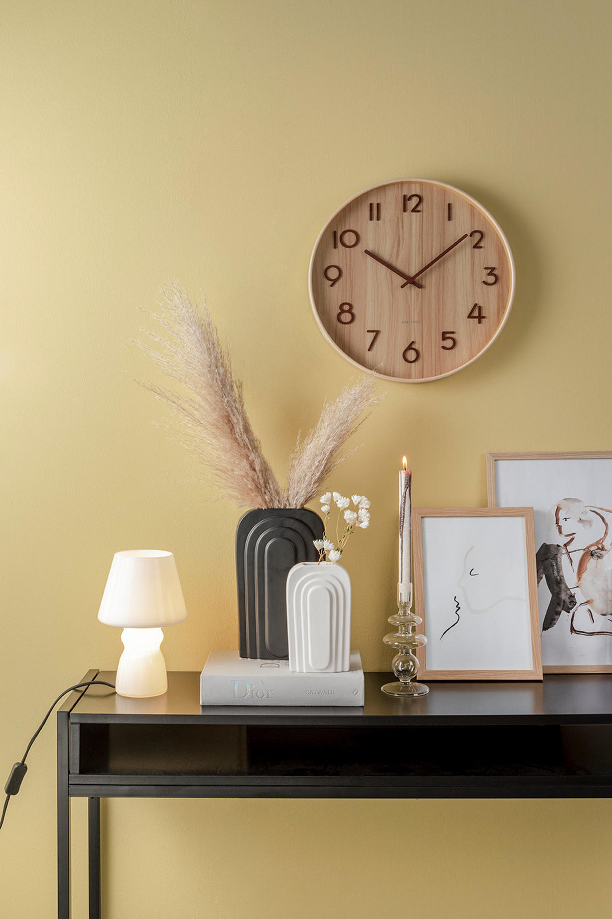 WANDUHR Braun 4.5/40/40 cm - Hellbraun, Holz (40/40/4.5cm) - Karlsson