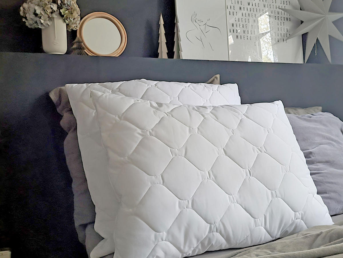 KISSEN, 60x80 cm, 100% Polyester-Hohlfaser Füllung, Weiß - Weiß, Textil (60/80cm) - Zollner