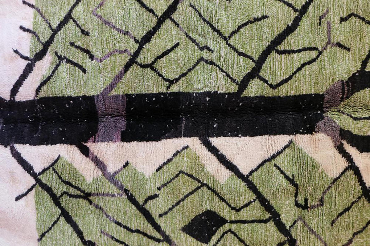 BERBERTEPPICH aus Marokko aus reiner Wolle 200x 300 cm - Grün, Naturmaterialien (200/300cm) - AFK Living
