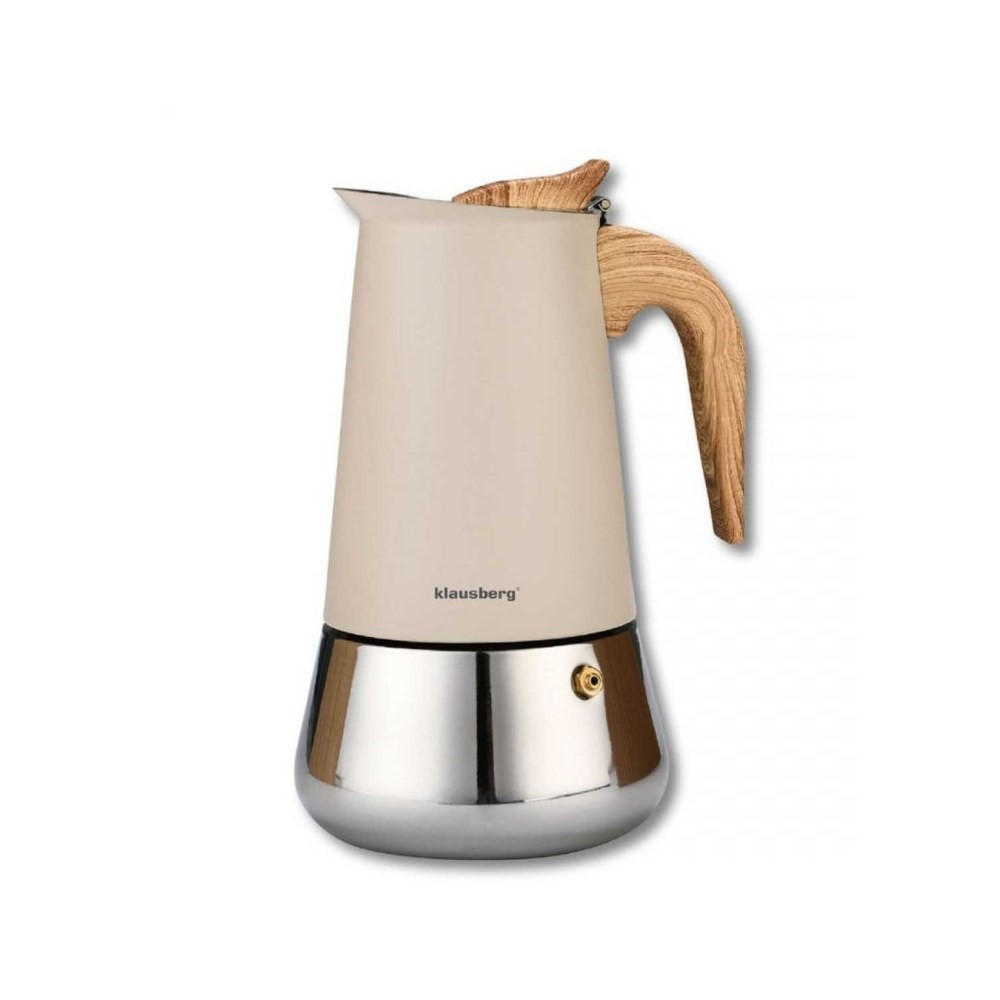 ESPRESSOKOCHER Creme 12.8/15.5/21.7 cm KB7996 - Creme, Metall (15.5/21.7/12.8cm) - Klausberg 