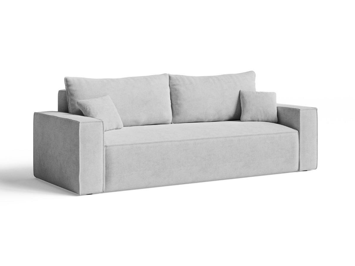 SOFA 230/90/70 Hellgrau Sivra - Hellgrau, Kunststoff/Textil (230/70/90cm) - Graingold