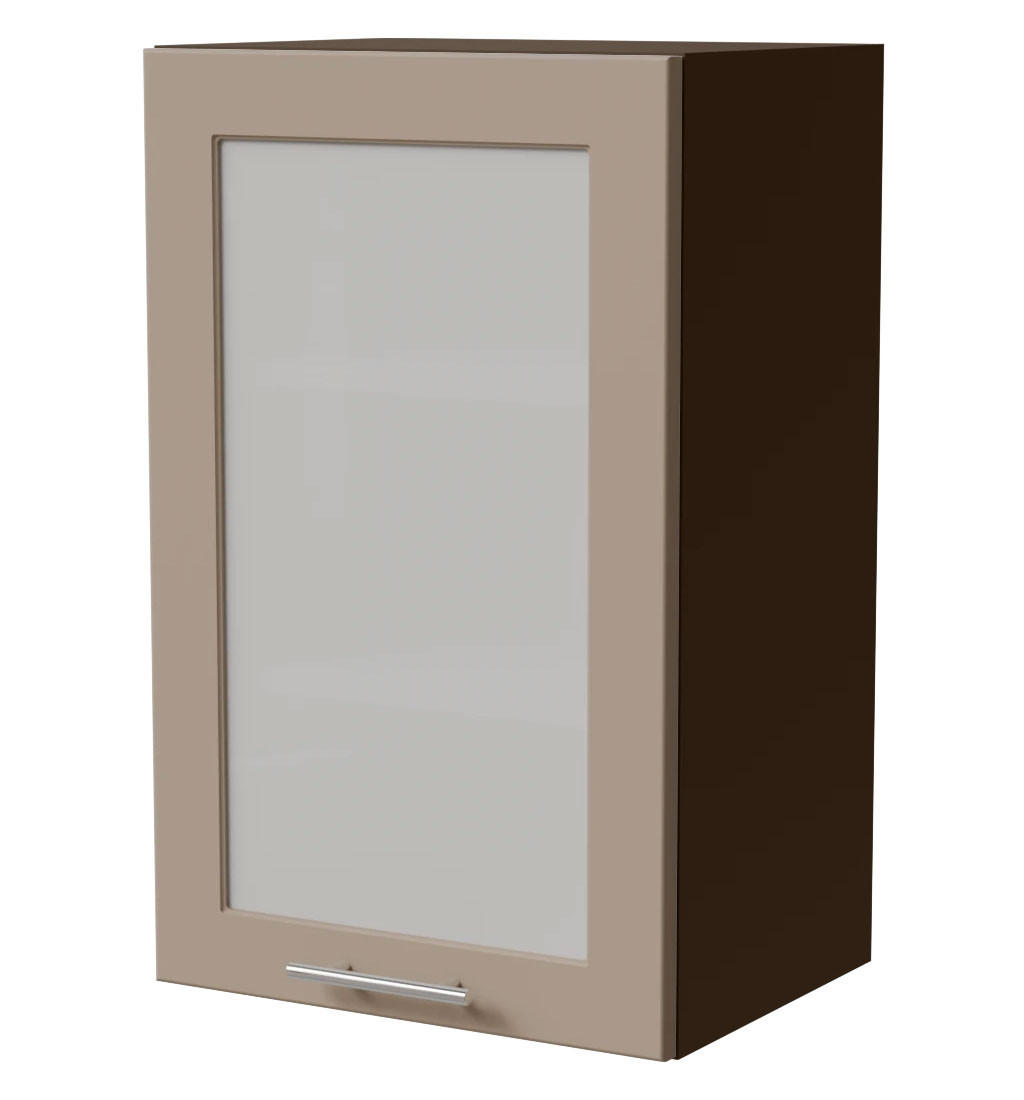 KÜCHENHÄNGESCHRANK Brerra W2S/45 Lava / RAL 1019 graubeige Matt 45 / 32,5 / 72cm - Dunkelgrau/Graubraun, Holz/Holzwerkstoff (45/72/32.5cm) - Feldmann-Wohnen