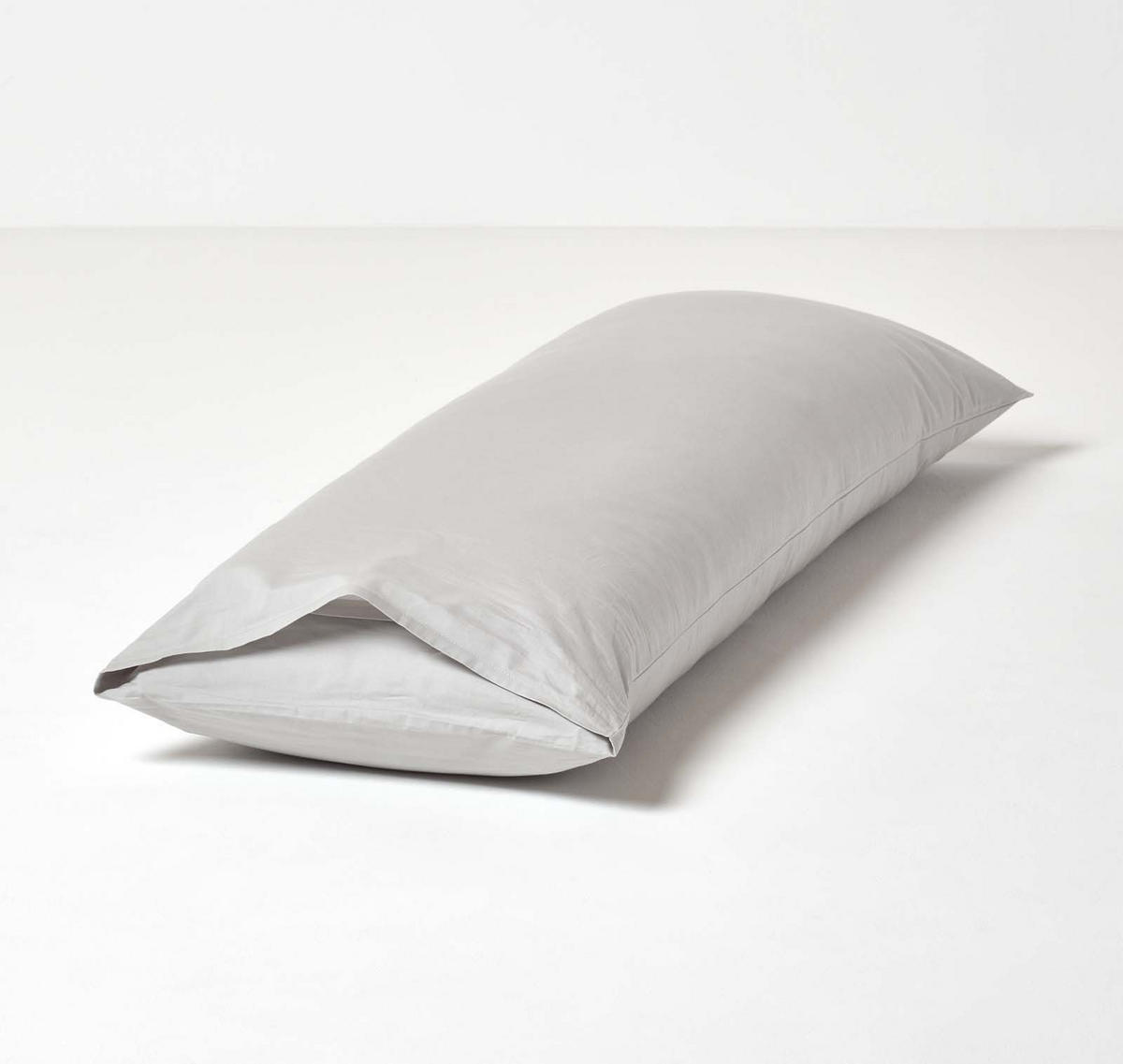 SEITENSCHLÄFERKISSENBEZUG Perkal, Fadendichte 200, 48/136 cm - Grau, Textil (50/140cm) - Homescapes