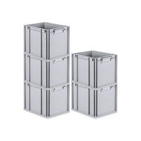 EUROBOX 5x Nextgen Economy Griffe Geschlossen 32x30x40cm 30 Liter - Grau, Kunststoff (30/32/40cm) - PROREGAL
