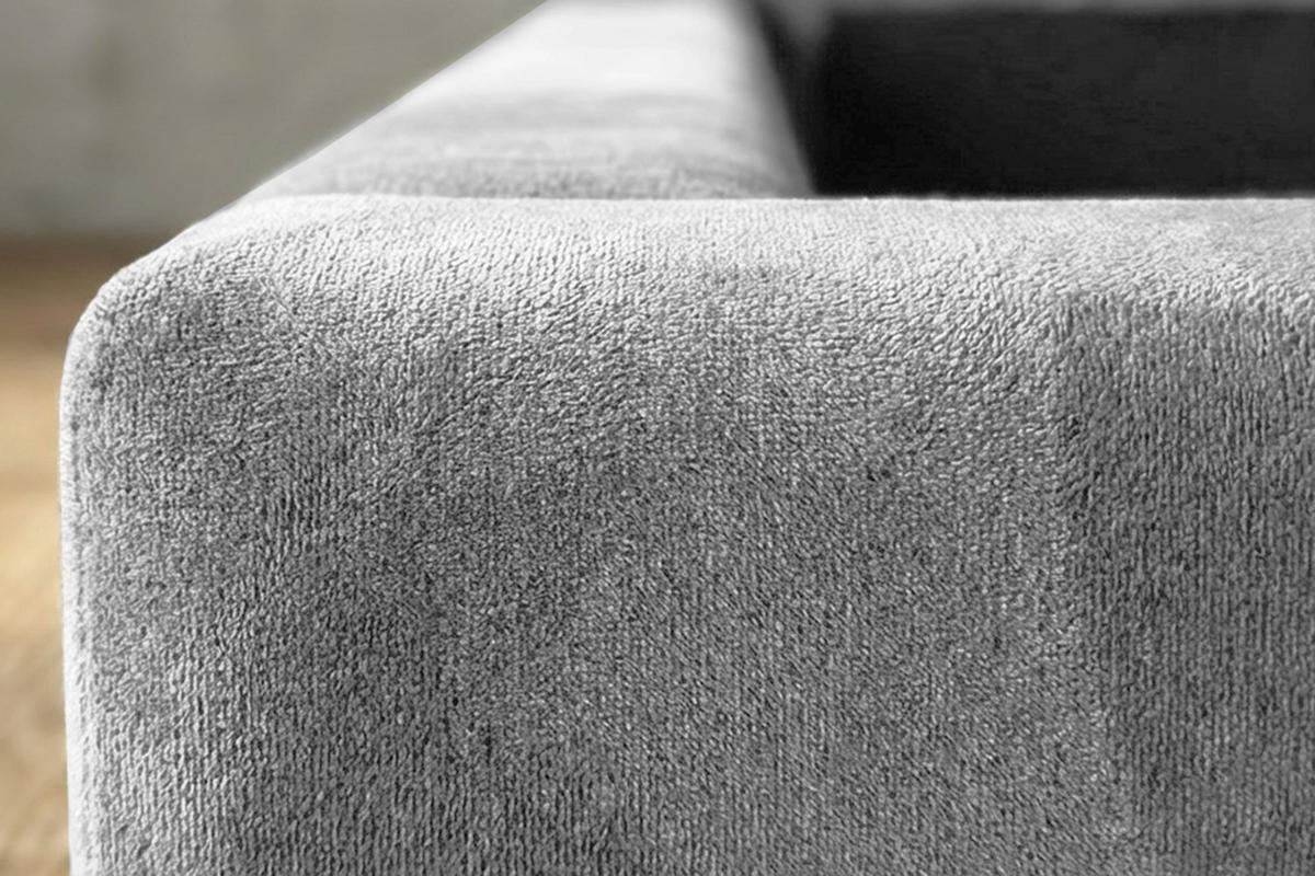 POLSTERBETT CATTURA Grau Velvet - Grau, Textil (180/200cm) - KAWOLA