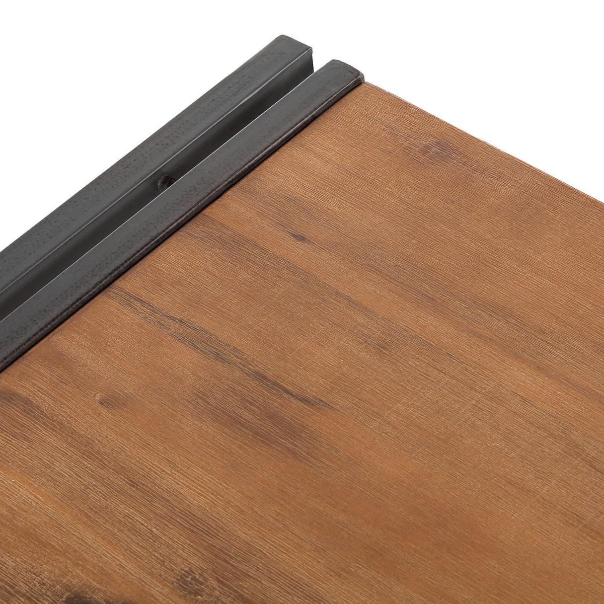 COUCHTISCH - Akazie massiv / Metall, 70 cm - Akaziefarben, Holz (70/70/40cm) - home24