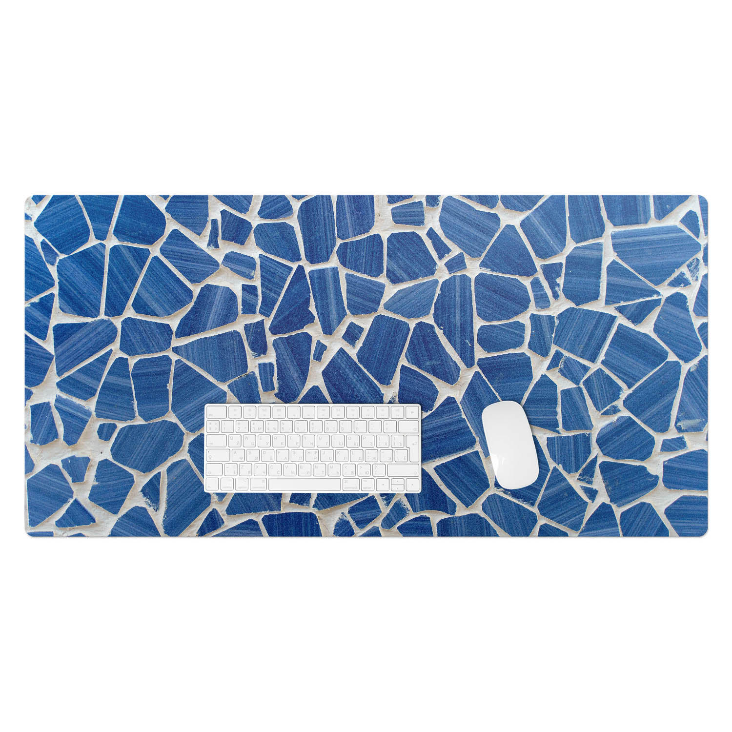 SCHREIBTISCHUNTERLAGE 100x50 cm Blau - Hellblau, Kunststoff (100/50/1.6cm) - Wallfluent