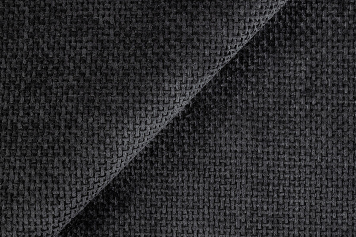 ECKSOFA im Scandi-Stil, Schlaffunktion, Bettkasten B268/T175/H86 cm, Ottomane rechts, Liegefl. 128x209 cm, Bouclé Chenille Stoff in Anthrazit / 21011 - Eichefarben/Anthrazit, Holz/Textil (268/175cm) - luma-home