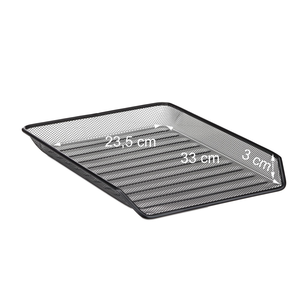 UKLADANIE dokumentov - čierna, kov (30/37.5/35.5cm) - Relaxdays