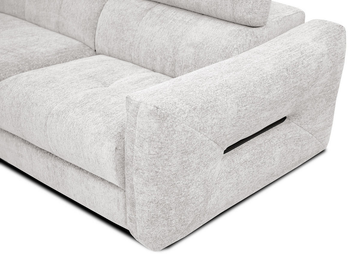 ECKSOFA CALVERA 5-Sitzer, weiß - Weiß, Holzwerkstoff/Textil (239/298cm) - Courtois Laville