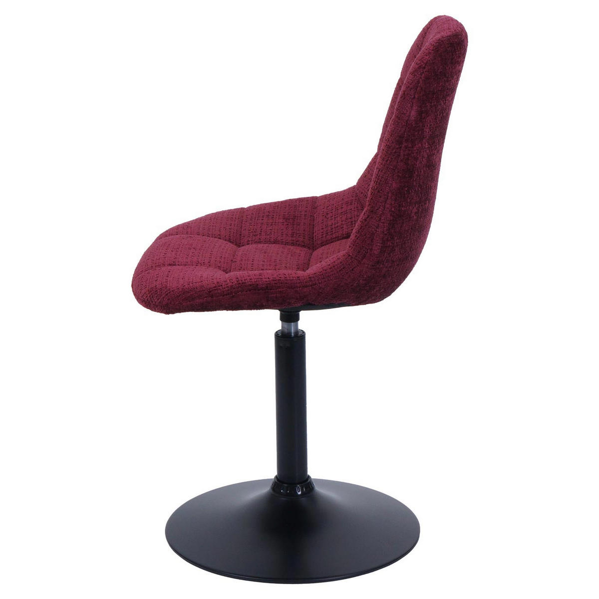 ESSZIMMERSTUHL 83x47x43cm Sitzhöhe 47cm Stahl Stoff/Textil Chenille Bordeaux - Bordeaux, Textil (47/83/43cm) - CHEFGASTRO