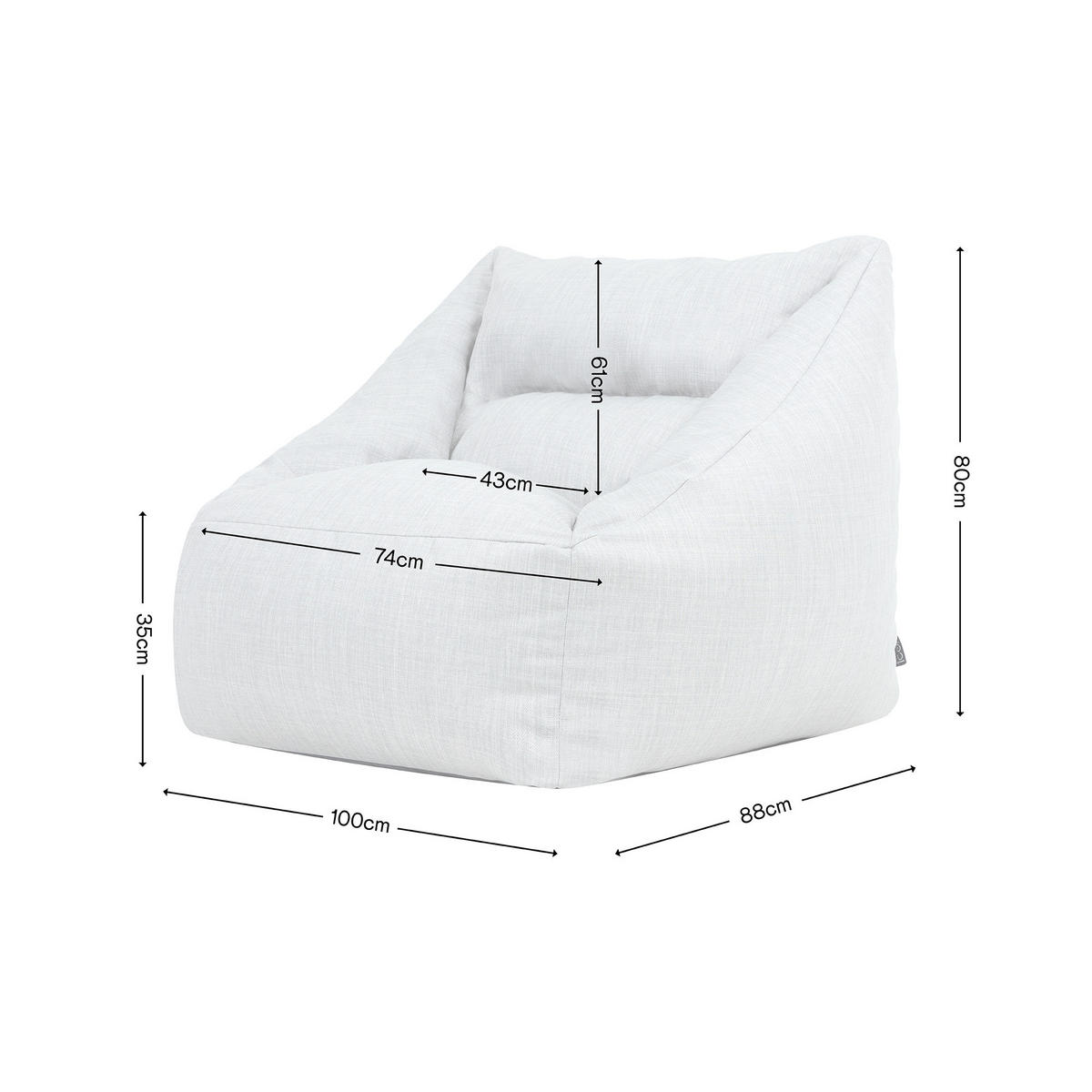 SITZSACK Outdoor-Sessel Natalia - Beige, Textil (97/35/84cm) - icon