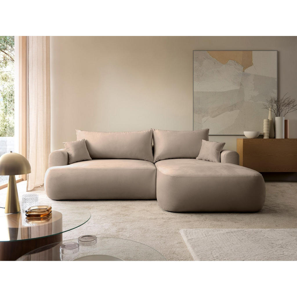 Thumbnail - Selsey Ecksofa, Beige, Textil, 4-Sitzer, Ottomane rechts, L-Form,L-Form, 260x165 cm, Wohnzimmer, Sofas & Couches, Wohnla...