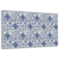 WANDPANEEL 100 x 50 cm Portugiesisches Muster - Blau, Textil (100/1.6/50cm) - TULUP