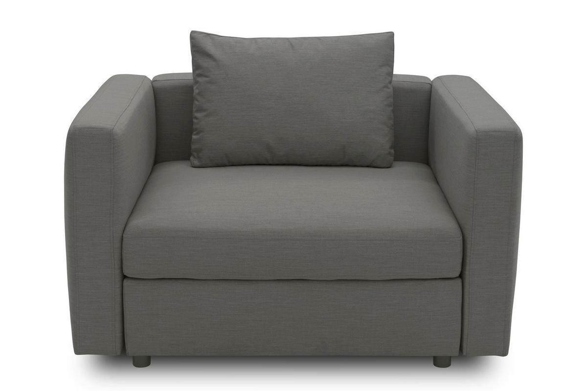 GARTENLOUNGE-RELAXSESSEL Bozhana mit Outdoorbezug in anthrazit - Anthrazit, Kunststoff (116/67/96cm) - 58aufmkessel