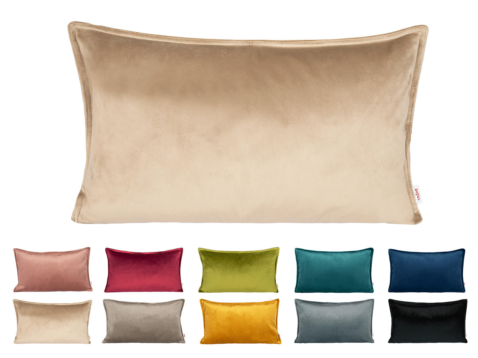 KISSENHÜLLE Samt&Sonders braun-beige 50/30 cm - Beige, Textil (30/50cm) - beties Heimtextil