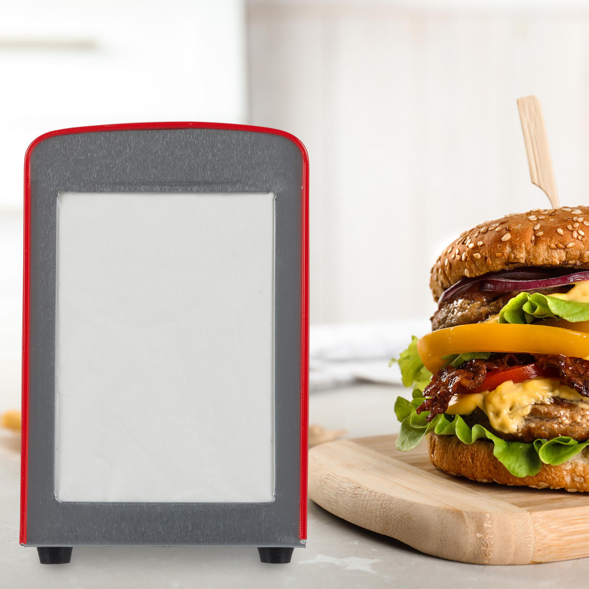 SERVIETTENSPENDER - Weiß, Metall (9.5/15/11cm) - Relaxdays