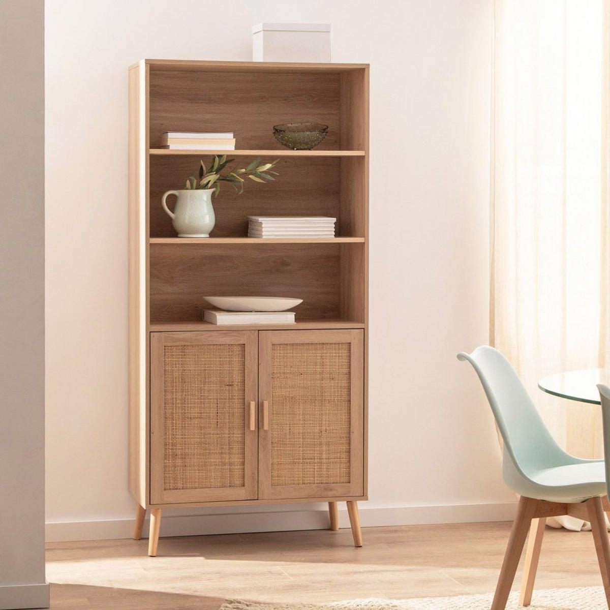 BÜCHERREGAL Tahiti Natürlich 80 cm x 171 cm - Naturfarben, Holzwerkstoff (80/171/34cm) - Klast Home