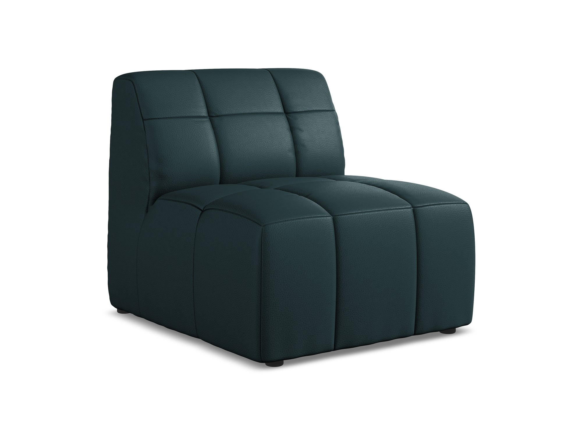 SOFAELEMENT Kunstleder Blau - Petrol/Schwarz, Holzwerkstoff/Kunststoff (75/77/90cm) - Makamii