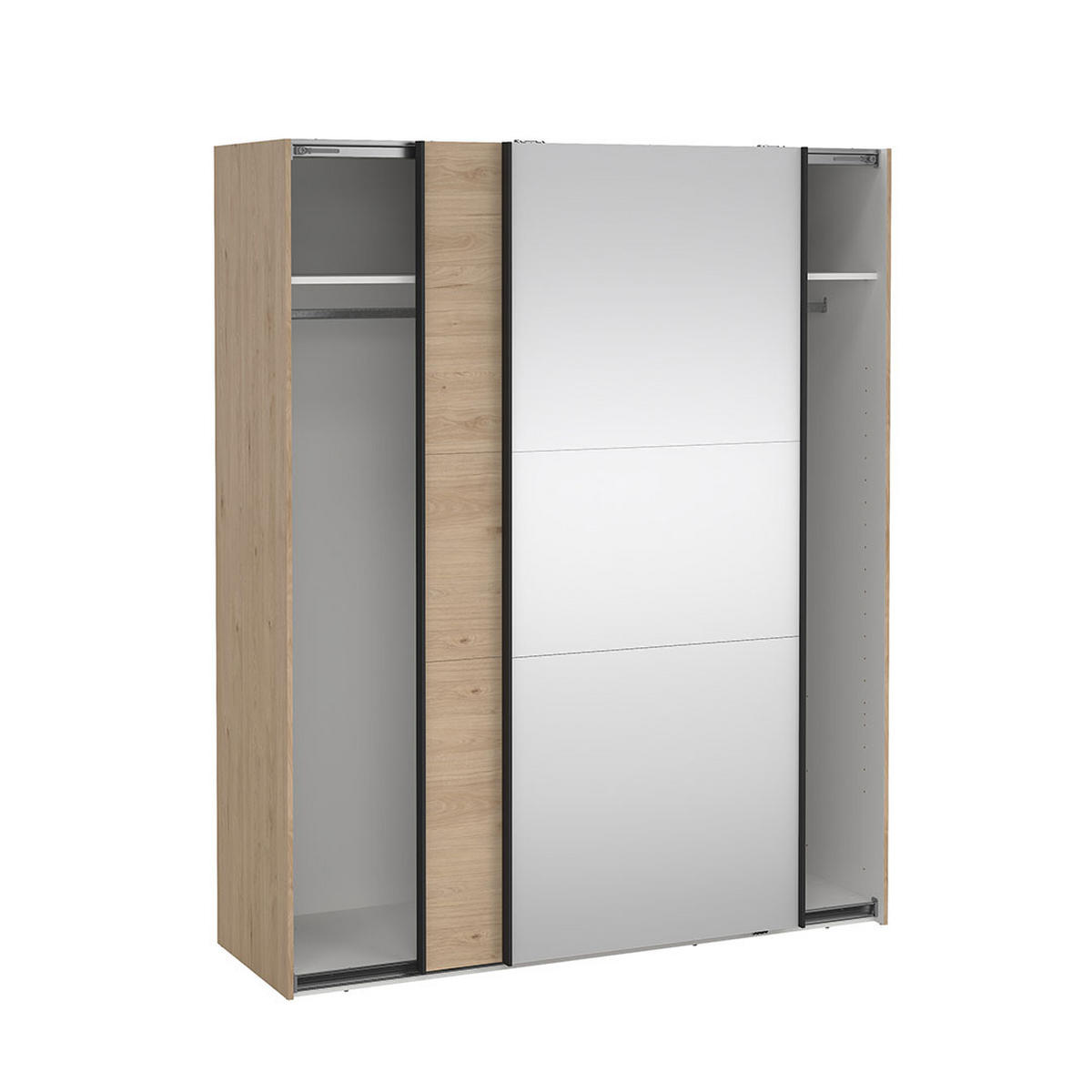 SCHIEBETÜRENSCHRANK, Como, Eiche, Holzwerkstoff, 179 x 67 x 221 cm - Eichefarben, Holzwerkstoff (179/221/67cm) - ebuy24