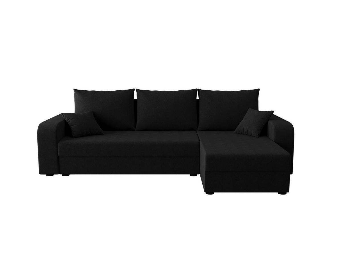 ECKSOFA HEWLET L BIS Cosmic 100 Rechts mit Schlaffunktion - Schwarz, Textil (240/140cm) - Bedante
