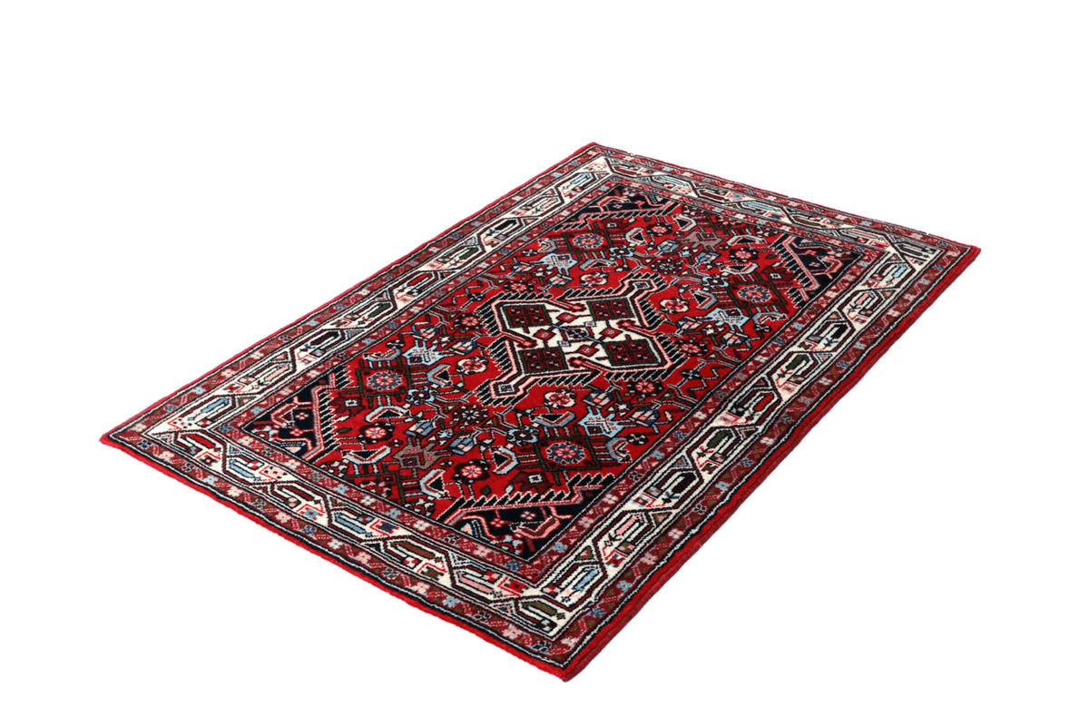 ORIENTTEPPICH handgeknüpft Assadabad Rot 127/81 cm Schurwolle - Rot, Textil (81/127cm) - Looma