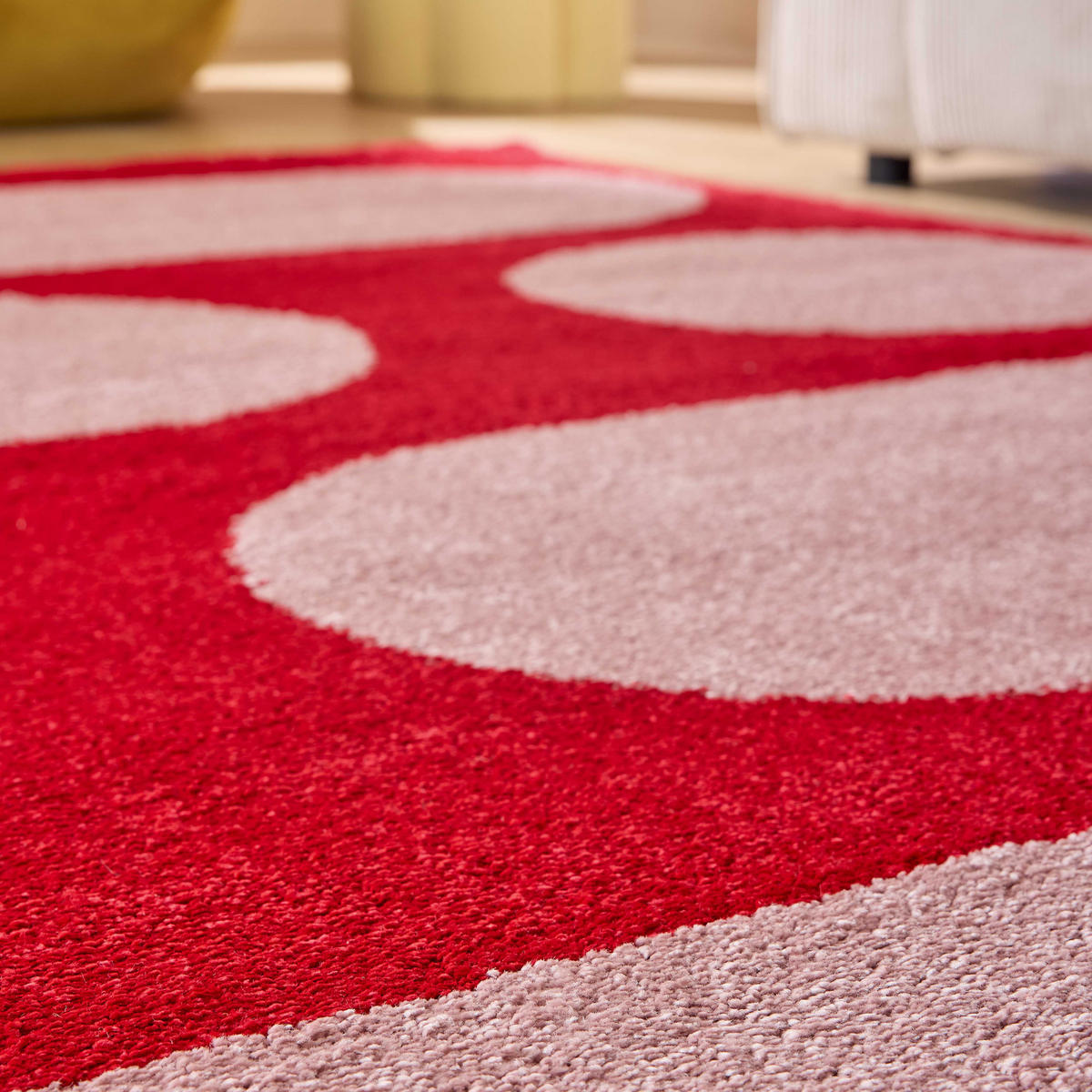 TEPPICH vintage geometrischer rot Groovy 80x140 cm - Rot, Textil (80/140cm) - Nazar Rugs