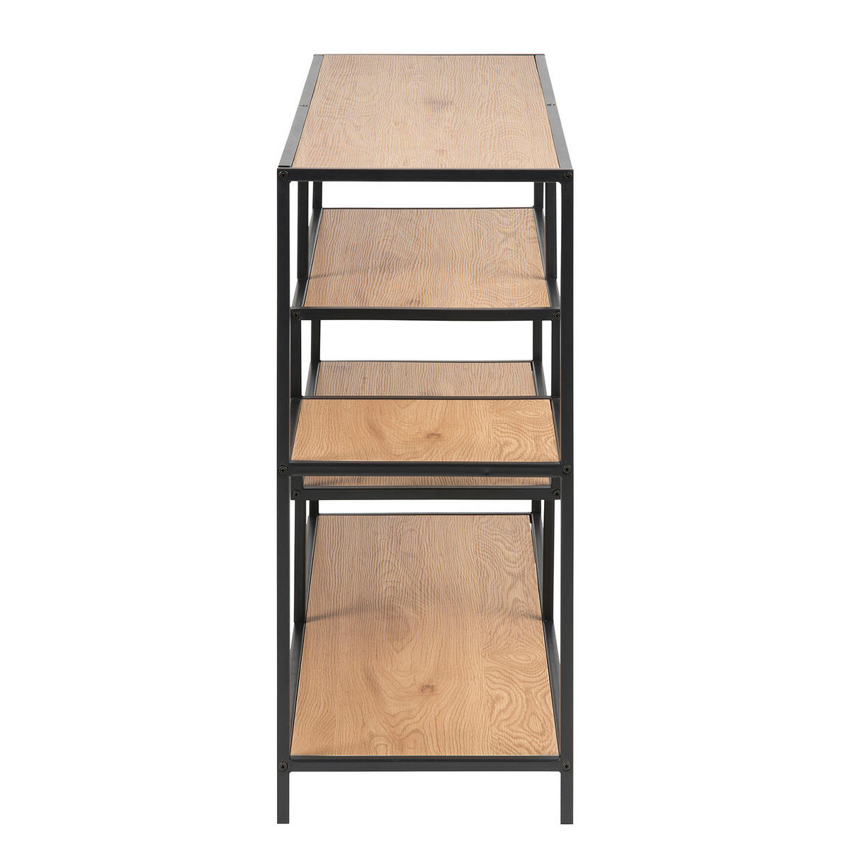 REGAL - Eichefarben/Schwarz, Holzwerkstoff/Metall (114/78/35cm) - home24