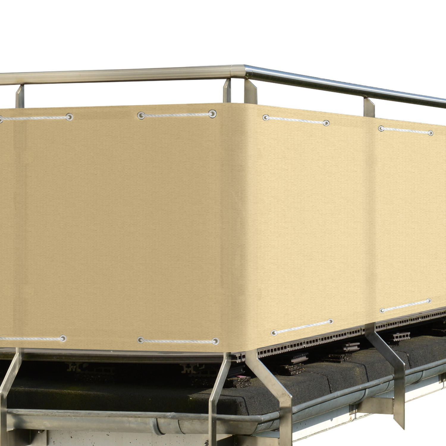 BALKONUMSPANNUNG SolVision HB2 90/300 cm Creme Polyethylen - Creme, Kunststoff (300/90cm) - Sol Royal