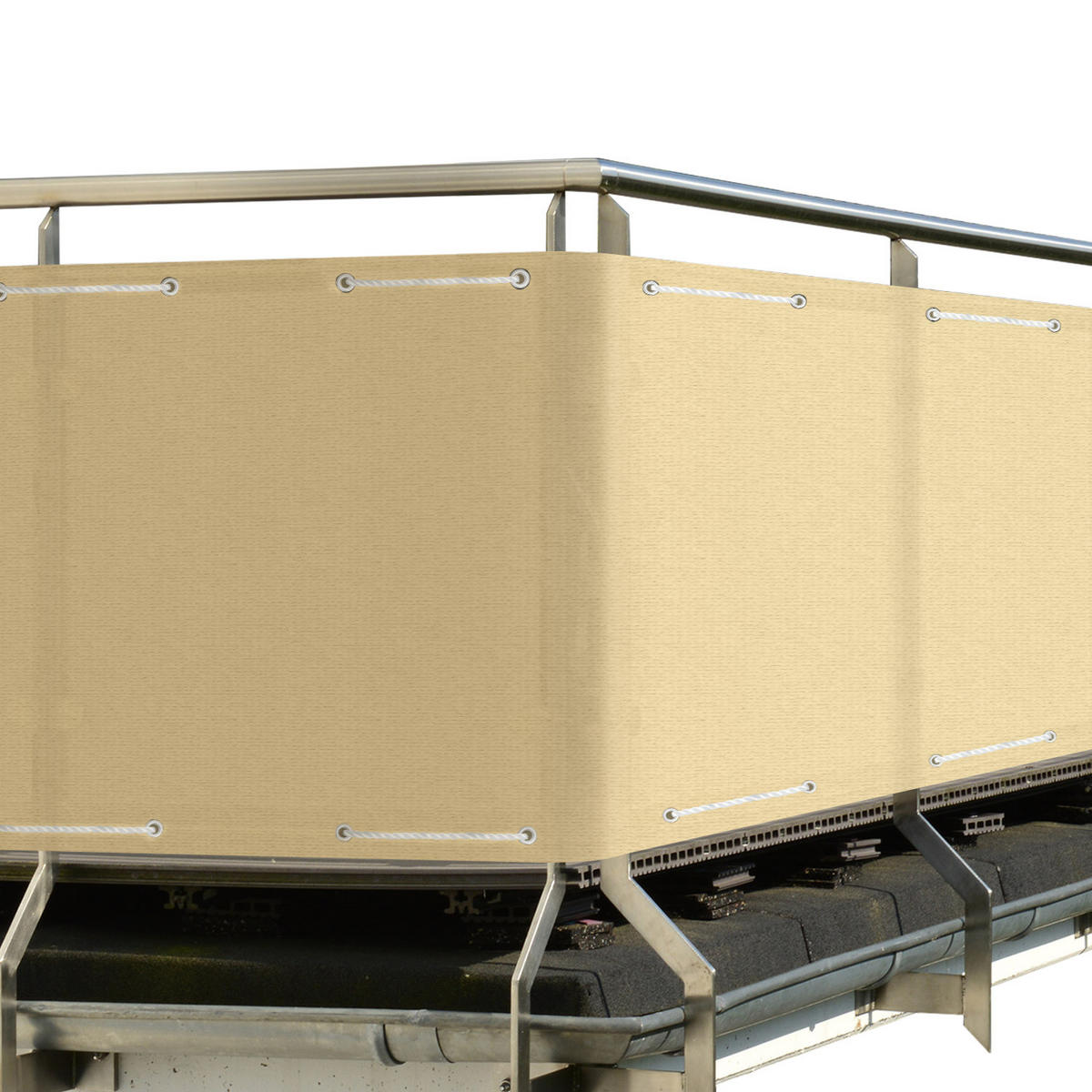 BALKONUMSPANNUNG SolVision HB2 90/300 cm Creme Polyethylen - Creme, Kunststoff (300/90cm) - Sol Royal
