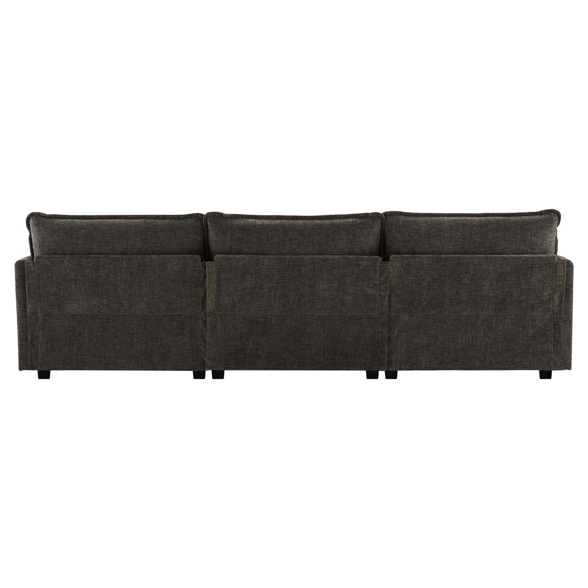 ECKSOFA 283/147/84 cm Dunkelgrau - Dunkelgrau, Textil (147/283cm)