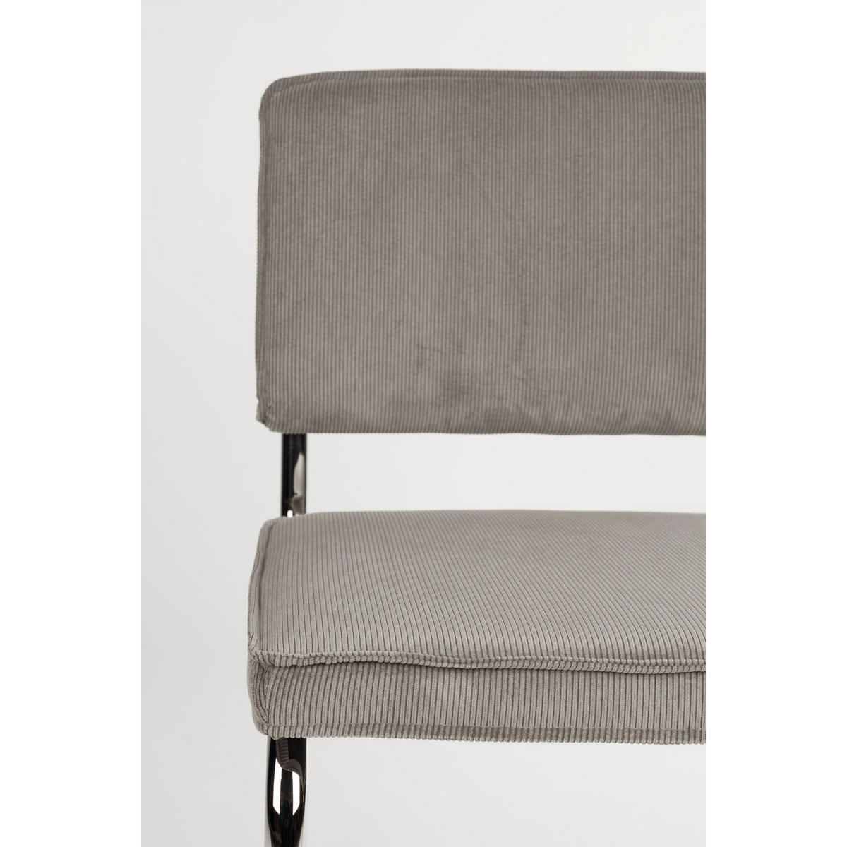 ESSZIMMERSTUHL Ridge Kink Rib Hellgrau - 2 er Set - Hellgrau, Textil (48/85/50cm) - Zuiver