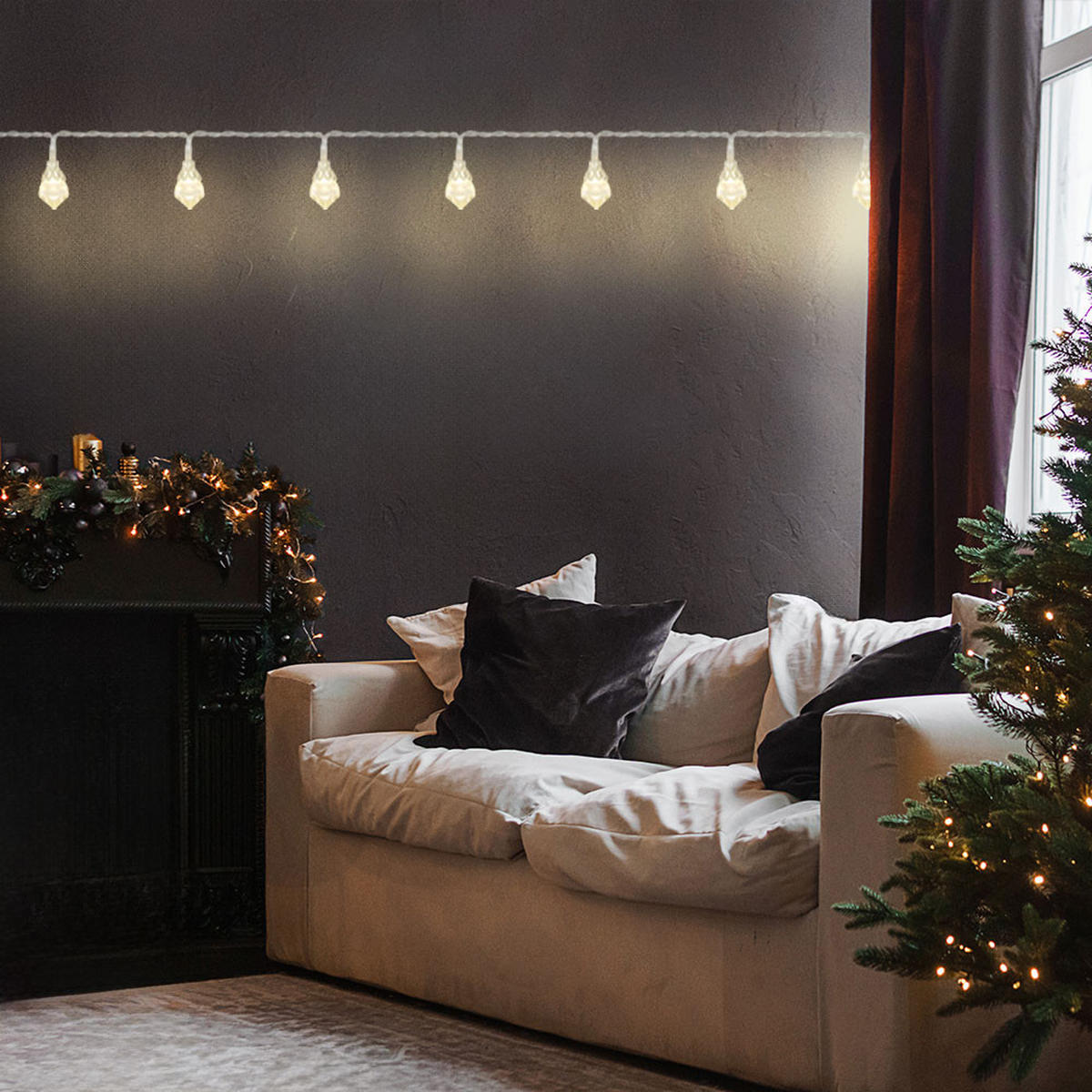 LED DEKOLEUCHTE Silber Kristall Design - Silberfarben, Kunststoff (120/2.2/2.7cm) - Globo Lighting