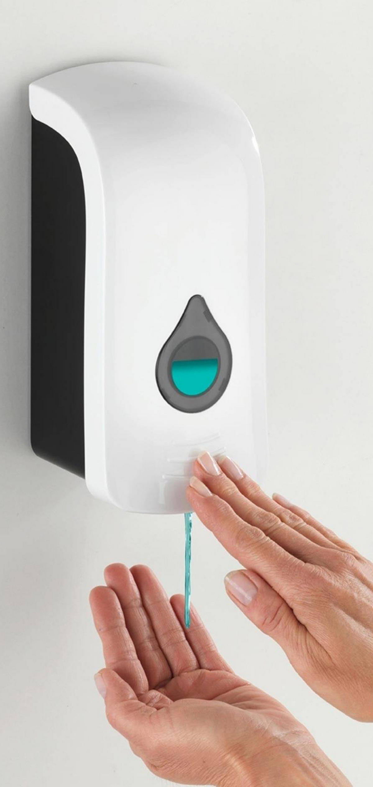 SEIFEN- und Desinfektionsmittelspender Ranera 740 ml 10,5/10,5/24,5 cm - Weiß, Kunststoff (10.5/24.5/10.5cm) - Wenko
