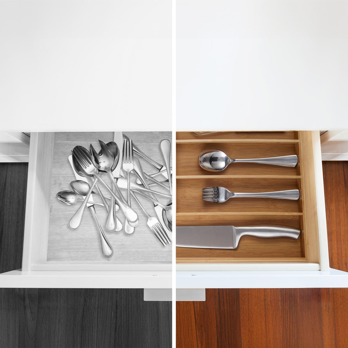 BESTECKKASTEN - Hellbraun, Holz/Holzwerkstoff (30.5/5/43cm) - Relaxdays