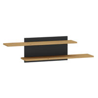 WANDREGAL Modesto Eiche Style hell / Schwarz 115 / 22 / 30 cm - Hellbraun/Schwarz, Holz/Holzwerkstoff (115/30/22cm) - Feldmann-Wohnen