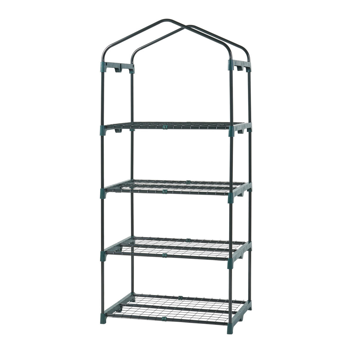 GEWÄCHSHAUS Chaam - Grün, Metall (69/158/49cm) - [en.casa]