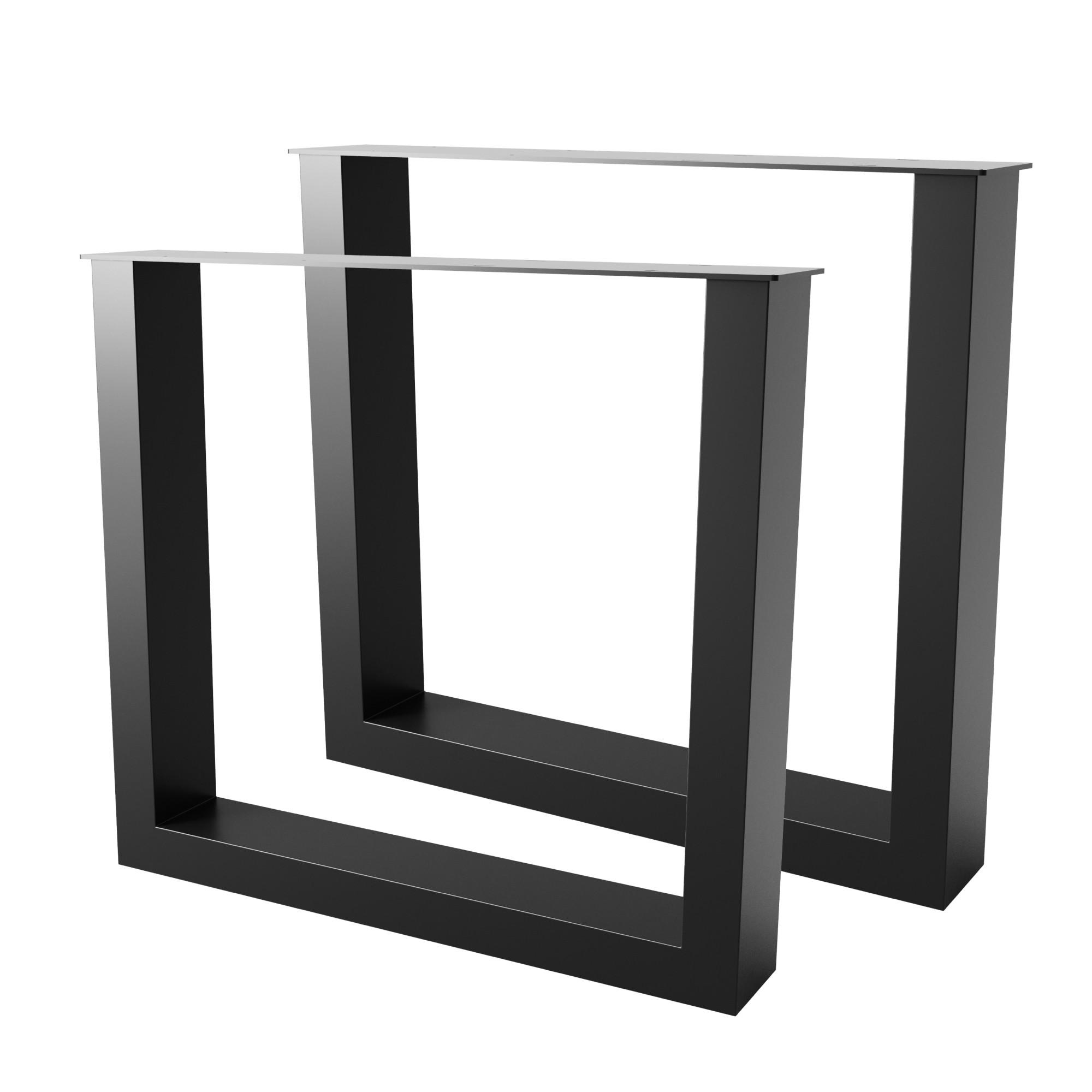 TISCHBEINE Eta Lite Extreme 2er-Set Schwarz 72cm - Schwarz, Metall (80/72/10cm) - Metalo Pro